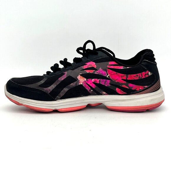 Ryka Devotion Plus 3 Sneakers Athletic Shoes Womens Size 8M Black & Pink Floral - Picture 12 of 16